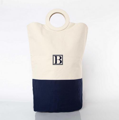 Personalized Large Canvas Laundry Hamper Several Colors  Home & Garden > Household Supplies > Laundry Supplies > Laundry Baskets